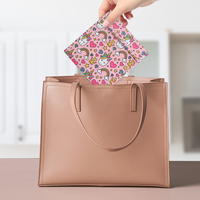 Sac à sandwich réutilisable pour enfants 19x19cm, emballage en tissu thermique écologique, intérieur en aluminium, sac à emporter pour aliments, collations, fruits