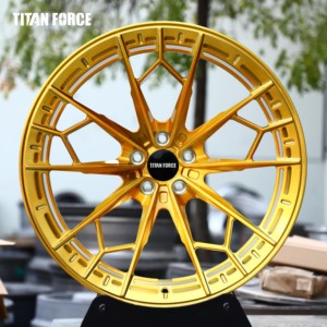 Rines Cóncavos Profundos TITAN de Una Pieza, 17 18 19 20 21 22 23 24 Pulgadas, Ruedas Forjadas Personalizadas en <span class=keywords><strong>Oro</strong></span> Pulido para BMW M3 G80 F80 M4 F82 E92 - Product Image 2
