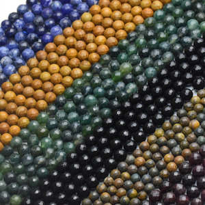 Perles Rondes Facettées Naturelles en Gros, Fil de Perles en Pierre Facettée pour la Fabrication de Bijoux DIY 6MM 8MM 10MM, 38CM - Product Image 4