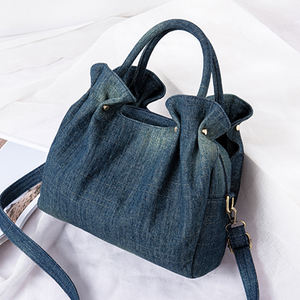 กระเป๋าผ้ายีนส์อเนกประสงค์สไตล์เกาหลีใหม่กระเป๋าถือกระเป๋าสะพายพาดลำตัวสะพายไหล่หนึ่งกระเป๋าหลายกระเป๋าแบบย้อนยุค - Product Image 1