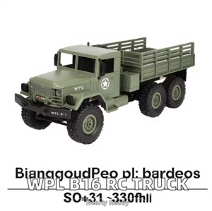 Wpl b16 1:16 6wd 2.4g. רכב משאית צבאית <span class=keywords><strong>Rc</strong></span> סריקה <span class=keywords><strong>rc</strong></span> קרולר rtr רמת מומחה כולל בקר מרחוק - Product Image 2