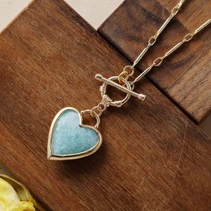 Labradorite Heart <b>Necklace</b> Gold or Silver <b>Toggle</b> Healing Crystal Jewelry Boho Pendant Gift for Her Stone Pendant - Product Image 3