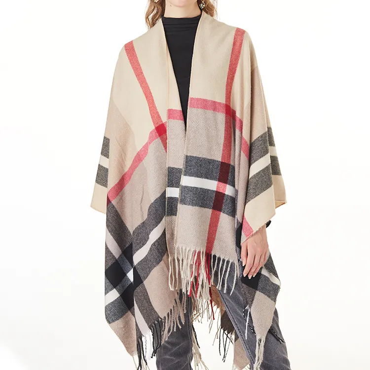 Capa de invierno a la moda para mujer, Ponchos de invierno para mujer, bufandas de Invierno para mujer, capa, chales para mujer