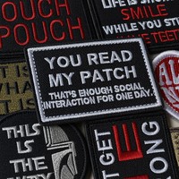 Patch en plastique brodé écologique tactique et amusant, personnalisable, avec auto-agrippant pour vêtements et chapeaux