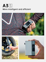 Pompa Mini Lebih Cepat untuk Sepeda Prancis Kompresor Tanpa Kabel Portabel Pengukur Digital LED (120PSI)