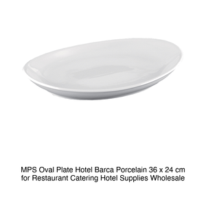 Assiette de service ovale en porcelaine Hotel Barca 36 × 24 cm 0101360 Mps - Product Image 2