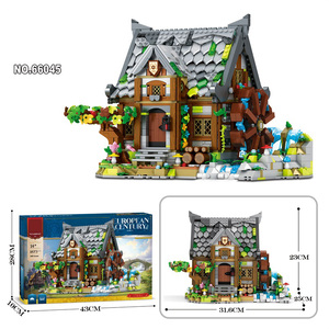 โมเดล 3 มิติ หมู่บ้านกังหันน้ำ สถาปัตยกรรมเมือง ชุดตัวต่ออิฐ DIY กังหันน้ำยุคกลาง ชุดตัวต่อ 1873 ชิ้น - Product Image 2