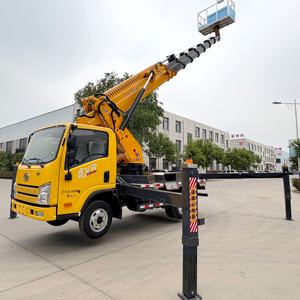Fabrikpreis 32m Neue <span class=keywords><strong>Diesel</strong></span> Manuelle LKW-Montierte Hydraulische Teleskop-Hubarbeitsbühne für Höhenarbeiten Schneller Versand - Product Image 1