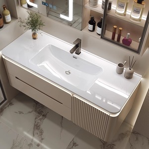 Solution de rangement pour salle de bain Caractéristiques de rangement essentielles Système de charnière robuste Matériau de surface facile à nettoyer Vanité de salle de bain - Product Image 2