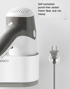 2021 Auto salle de bain support mural automatique <span class=keywords><strong>Ecoco</strong></span> 2 en 1 support de sèche-cheveux porte-brosse à dents articles de toilettage support de rasoir - Product Image 6