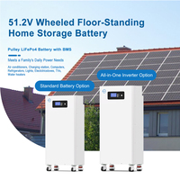 Meilleur système de stockage d'énergie solaire domestique mobile sur roues 51,2 V 300 Ah, 15 kWh, batterie LiFePO4 avec Bluetooth et Wi-Fi