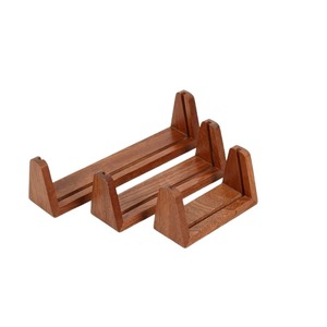 Porta Tarjetas de Madera Maciza y Acrílico, 20x20 cm, Soporte de Exhibición en Forma de U para Menú de Cafetería, Lista de Precios - Product Image 3