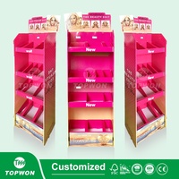 Présentoir en Carton Personnalisé pour Supermarché et Commerce de Détail, Présentoir Publicitaire Pliable en Carton pour Soins de la Peau, Shampoing et Maquillage
