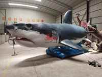 Parc à thème Réaliste Animatronique Requin Megalodon Animal