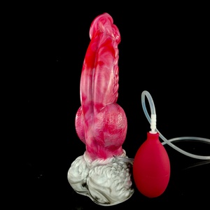 23 cm Sea Jelly Fantasy Adult Sexy Products Store Monster Squirting <b>Dildo</b> Male Ejaculation Rubber Penis for Female - Product Image 4