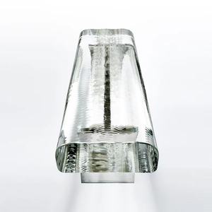 Tabouret en verre de luxe, décoration en cristal, tabouret bas en métal, banc en acier inoxydable, créateur, pilier transparent - Product Image 4