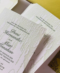 Elegant Ivory Acrylic Wedding Invitation <b>Cards</b> Laser Cut Personalized NEW ARRIVAL Rectangle 4x2x3in for Indoor Use - Product Image 1