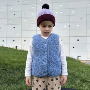 <span class=keywords><strong>Gilet</strong></span> en polaire Teddy pour enfants, veste sans manches chaude pour l'automne et l'hiver, pour garçons et filles, col rond boutonné, <span class=keywords><strong>gilet</strong></span> en sherpa décontracté - Product Image 1