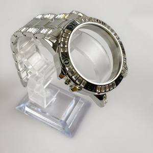 Elegante y Lujoso Juego de Caja y Correa de Acero Inoxidable 316L con Incrustaciones Exquisitas de 72 Piedras de Circonita Cúbica, Resistente al Agua 3ATM, Compatible con Movimientos de Tamaño 10/<span class=keywords><strong>2</strong></span>/1 - Product Image 4