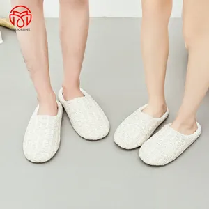 Hot Sell Factory Direct Shipped Simple Style Ladies Memory Foam Faux Fur Slipper Knitted Fleece Lined Super Soft Shoes