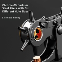 Pince perforatrice multifonctionnelle en acier au chrome-vanadium à double levier, pour la création de trous dans les ceintures, équipement de bricolage domestique OEM, à économie d'effort