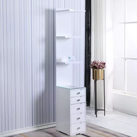 Table à langer surélevée personnalisée avec cinq tiroirs et des étagères de rangement multi-niveaux, à prix avantageux