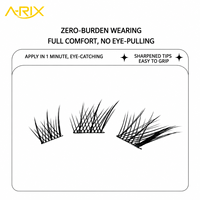 A-RIX Foxy Style DIY Clusters Eyelashes Handmade C/D Curl Eyelash Plastic Trays Fox Eye Wispy Lashes Segment Eyelashes