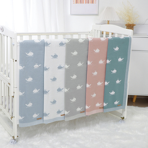 Mimixiong envío rápido lindo delfín patrón manta de punto infantil bebé suave Swaddle enfermería ganchillo tejido manta de bebé - Product Image 2