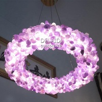 Lampes en cristal de roche linéaire, lustres en quartz, luminaires suspendus en cristal, éclairage de décoration pour la maison