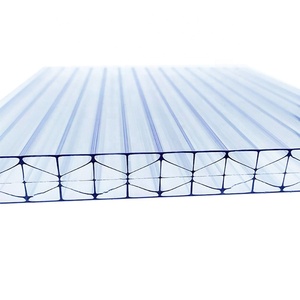 Pannelli Alveolari in <span class=keywords><strong>Policarbonato</strong></span> Estruso UV Trasparente da 6mm 8mm 10mm per Tetti di Serre - Product Image 2