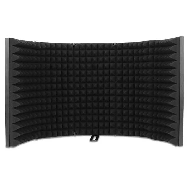 F122 Professional Studio Desktop Microphone Noise Reduction Soundproof Housing with Metal and Plastic Isolation Shield