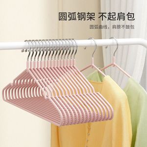 Perchas de plástico antideslizantes para ropa, tipo gancho rectangular con ranuras engrosadas, para ropa de adultos, uso en seco y húmedo, organizador de ropa - Product Image 5