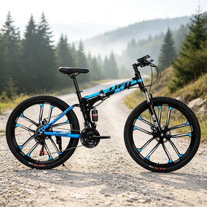 VTT pliable à suspension intégrale, 26 pouces, 21/24/27 vitesses, roues en magnésium à 10 rayons, frein à disque, faible MOQ et personnalisation d'usine disponible. - Product Image 3