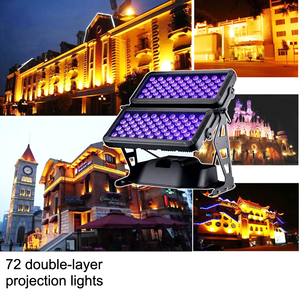 Nouveau DMX512 72*10W RGBW 4in1 IP65 étanche DJ scène de mariage ville rondelle de mur extérieur LED lavage lumière d'inondation - Product Image 3