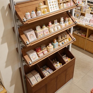 Étagère de présentation alimentaire en profilé aluminium industriel, système d'étagères de boulangerie à grain de bois, bacs à couvercles rabattables, rangement fermé - Product Image 4