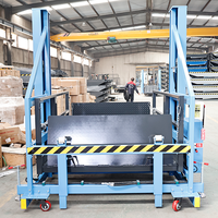 Plateforme de déchargement pour chariot élévateur en acier robuste à hauteur réglable, avec garde-corps de sécurité, rampe de chargement mobile hydraulique de 3 tonnes alimentée par courant alternatif