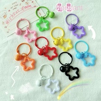 Mini porte-clés étoile avec clochette, pendentif de sac DIY