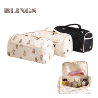 Boîte de rangement multifonctionnelle en coton pour sèche-cheveux avec fermeture éclair, organiseur pour diverses protections contre les surtensions, trousse à cosmétiques