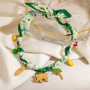 <b>Cross</b> Border Knotted Clavicle <b>Chain</b> Animal Pendant Zinc Alloy Necklace Party Style XL31800 - Product Image 2