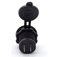Cargador de Coche 12V 24V con Puerto USB-A 2.1A Individual e Indicador Luminoso Integrado, Adaptador de Carga para Coche, Barco, RV, Camión