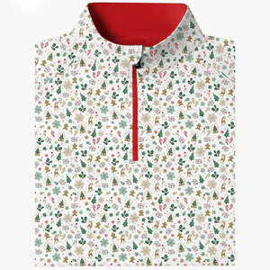 Sudaderas de Poliéster Directas de Fábrica, Sudadera con Cierre de Cremallera de un Cuarto para Hombre, Secado Rápido, Patrones Navideños, Sudadera Personalizada - Product Image 3