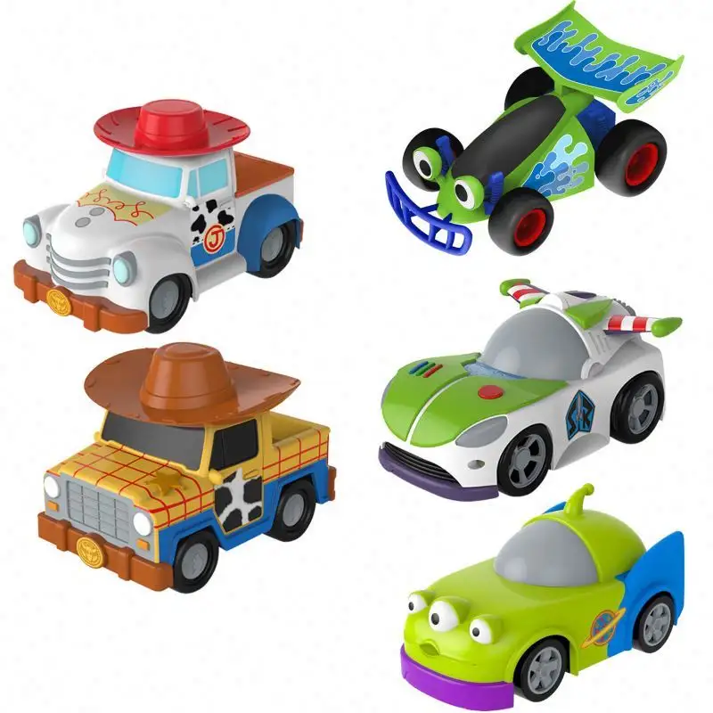 最高の価格のおもちゃの物語ウッディバズライトイヤートレース抱きしめるドラゴンエイリアンミニ海岸車のおもちゃ0-3歳の幼児