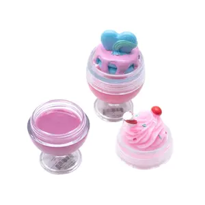 Custom Cute Ice Cream Shape Lipgloss Packing Clear Container Kids Clear Lip Gloss Tube Gel Lip Balm ABS Female Moisture 6000