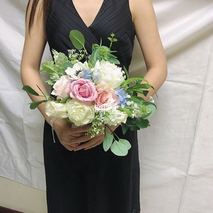 Arreglo Floral Personalizado para Bodas, Fondo de Escenario, Flores de Tela Blancas para Bodas al por Mayor - Product Image 3