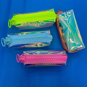 กระเป๋าใส่เครื่องเขียนมีซิปขนาดใหญ่สีแฟชั่นกระเป๋าใส่ปากกากระเป๋าดินสอกระเป๋าเครื่องสำอางเดินทางแบบส่วนตัวสำหรับผู้หญิง - Product Image 5