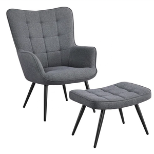 Chaise de canapé élégante et bon marché, vente en gros, chaise longue de bureau à capitonner pour <span class=keywords><strong>salon</strong></span>, chaise d'appoint rembourrée avec <span class=keywords><strong>pouf</strong></span> - Product Image 1