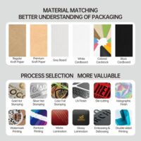 Boîte cadeau rigide personnalisée en ivoire avec insert et détails dorés, impression de logo personnalisée, OEM ODM, vente en gros