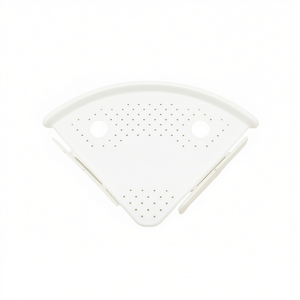 Estante de Esquina Blanco para Pared, Organizador de Plástico de Tamaño Único para Baño y Cocina, con Ganchos que No Dejan Marcas, Diseño Minimalista - Product Image 1