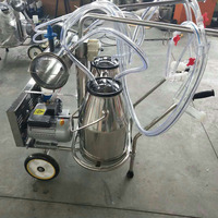 Machine à traire portable JointTech, nouvelle conception, pour l'élevage de vaches et de chèvres, haute efficacité, capacité de 25 L, 60-80 pulsations/min