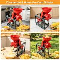Machine à moudre les céréales sèches et humides pour usage domestique et commercial, pour le maïs, le blé, le millet, les haricots, le manioc, pour la transformation alimentaire